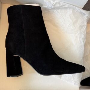 Nine West Black Suede Ankle Booties